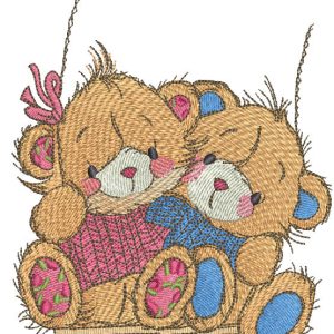 Fun swing embroidery design