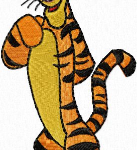 Funny tigger embroidery design