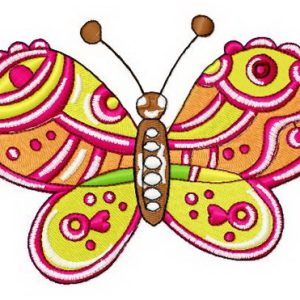Funny butterfly embroidery design