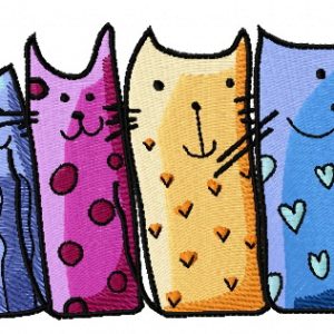 Funny cat 2 embroidery design
