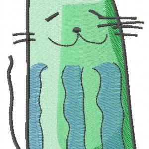 Funny cat 3 embroidery design