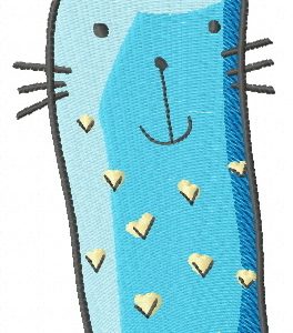 Funny cat 5 embroidery design