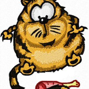Funny Cat - I Like to Eat and Sleep!  embroidery design