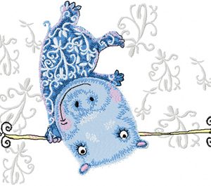 Hippo's Funny Time embroidery design