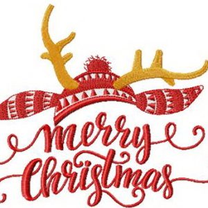 Funny Merry Christmas embroidery design