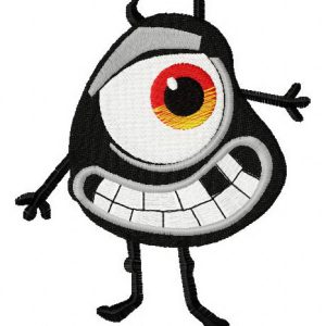 Funny microbe 2 embroidery design