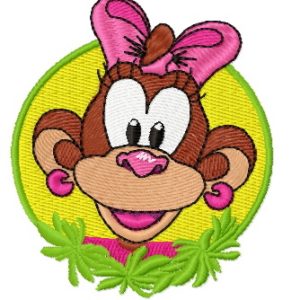 Funny monkey 2 embroidery design