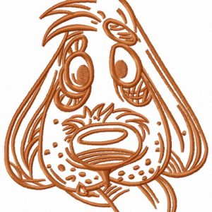 Funny puppy pet embroidery design