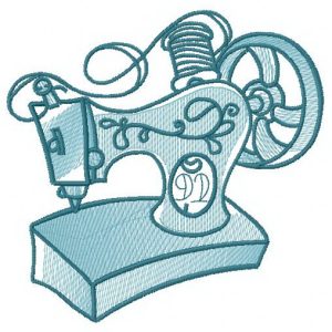 Funny sewing machine embroidery design