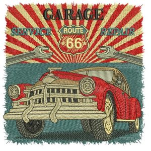 Garage service repair embroidery design