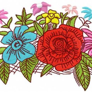 Garden bouquet embroidery design