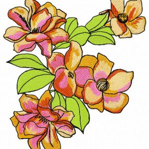 Garden flowers 3 embroidery design