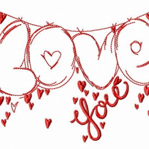 Garland for beloved one embroidery design