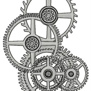 Gears embroidery design
