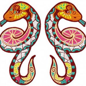Zodiac Sign Gemini embroidery design