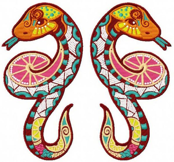 Zodiac Sign Gemini embroidery design
