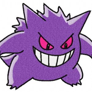Gengar embroidery design