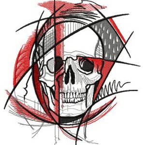 Geometry of death embroidery design