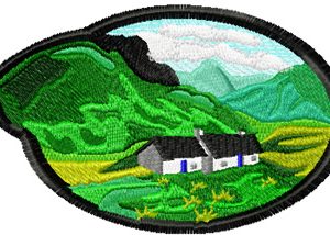 Georgian landscape embroidery design