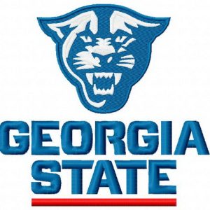 Georgia State Panthers logo embroidery design