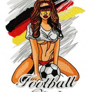 German football fan embroidery design