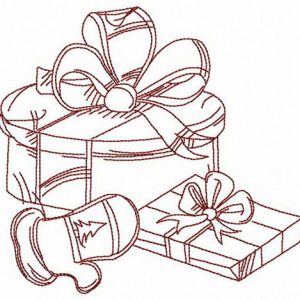 Gifts from Santa embroidery design