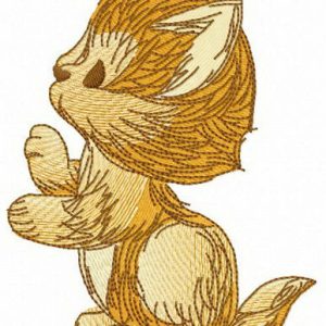 Ginger kitten embroidery design