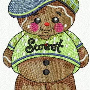 Gingerbread boy 2 embroidery design