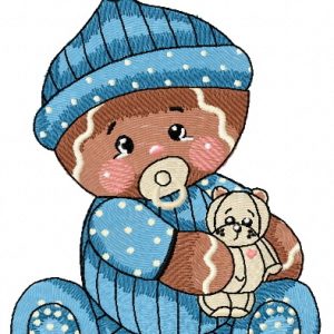Gingerbread boy embroidery design