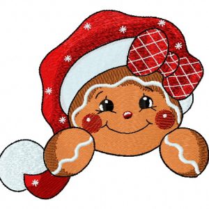 Gingerbread cupcake 3 embroidery design