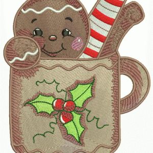 Gingerbread girl 4 embroidery design