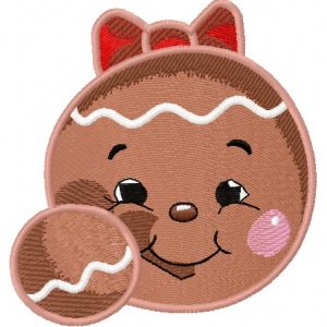 Gingerbread girl 5 embroidery design
