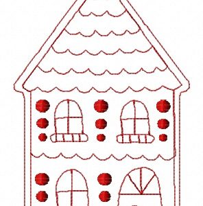 Gingerbread house 10 embroidery design