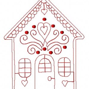 Gingerbread house 11 embroidery design