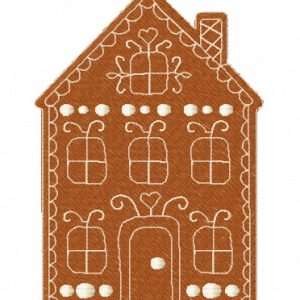 Gingerbread house 13 embroidery design