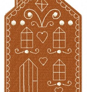 Gingerbread house 2 embroidery design
