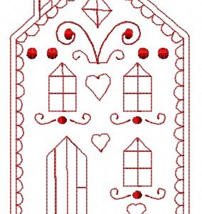 Gingerbread house 3 embroidery design