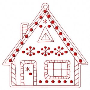 Gingerbread house 7 embroidery design