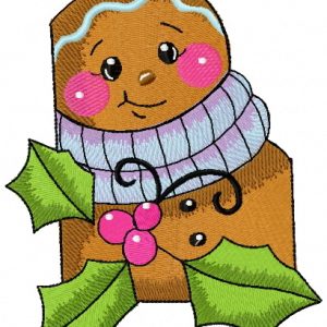 Gingerbread man 3 embroidery design