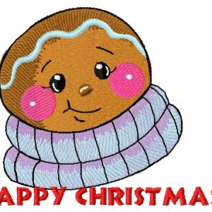 Gingerbread man 4 embroidery design