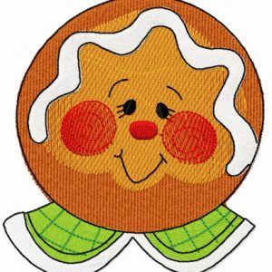 Gingerbread man 6 embroidery design