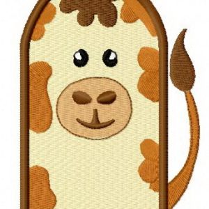 Giraffe glove embroidery design