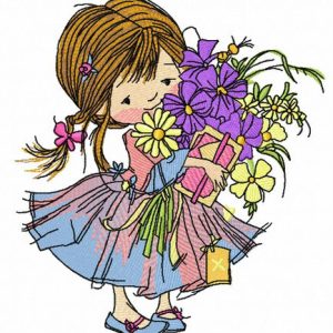 Girl's birthday 2 embroidery design