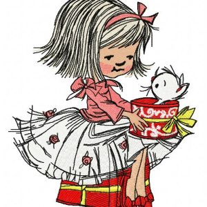Girl's presents 2 embroidery design