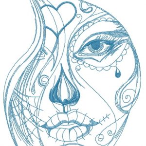 Girls's tears 2 embroidery design