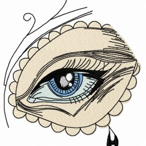 Girls's tears 3 embroidery design
