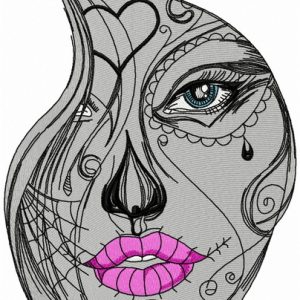 Girls's tears embroidery design