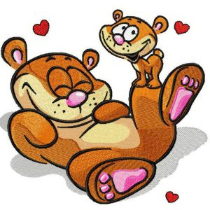 Glad hamster embroidery design