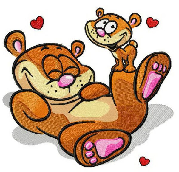 Glad hamster embroidery design
