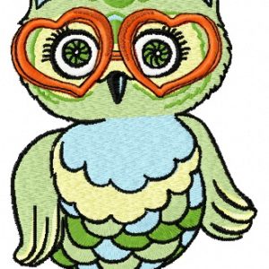 Glamorous owl party 2 embroidery design